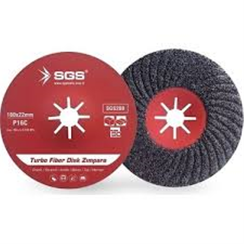 SGS TURBO FİBER DİSK ZIMPARA 180MM P16C